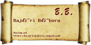 Bajári Bíbora névjegykártya